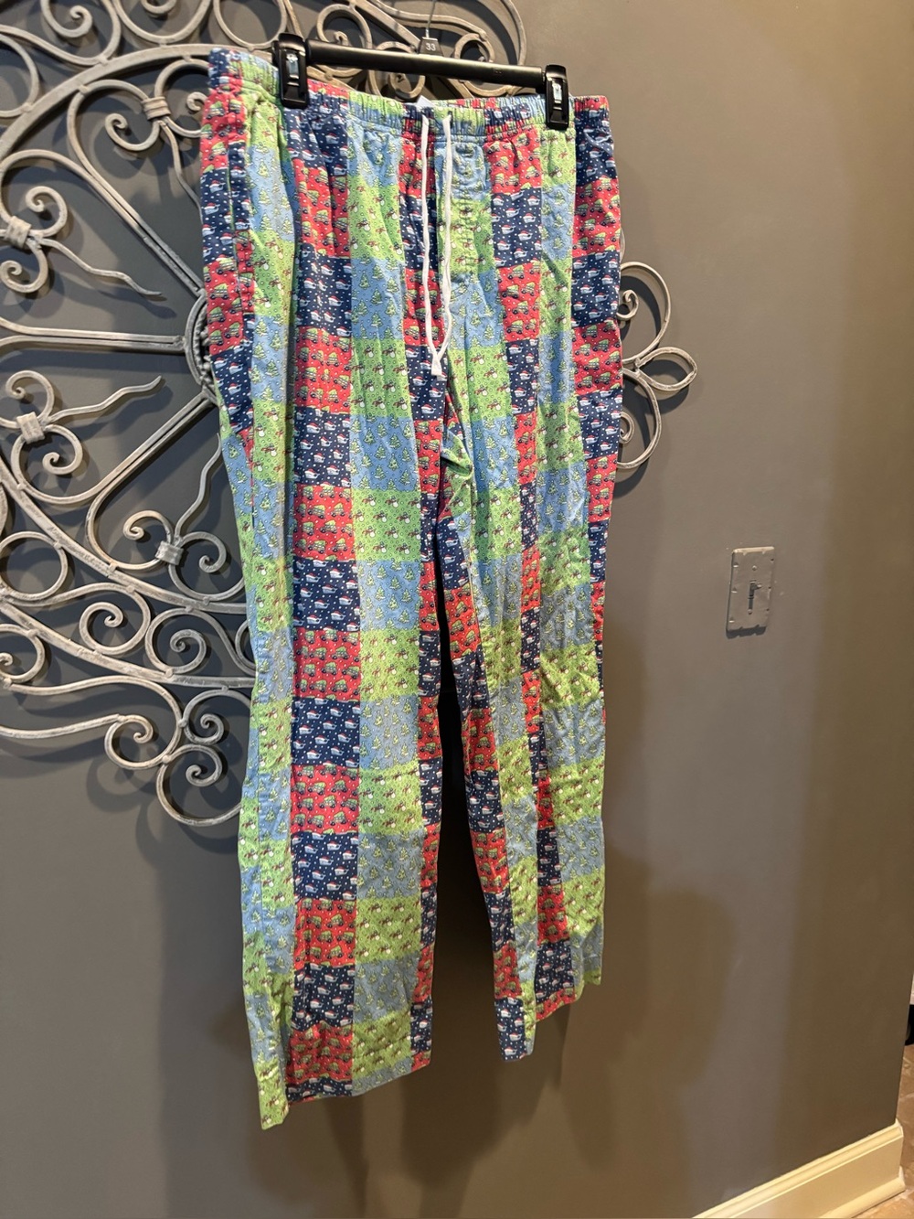 Vineyard Vines patchwork Holiday Snowman Print pajama pants Men’s Sz L